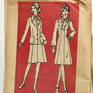 Vestido Vintage Años 60 MARIAN MARTIN Patrón de Costura con Chaqueta Talla 16 Estampado Sin Cortar - Imagen 1 de 5
