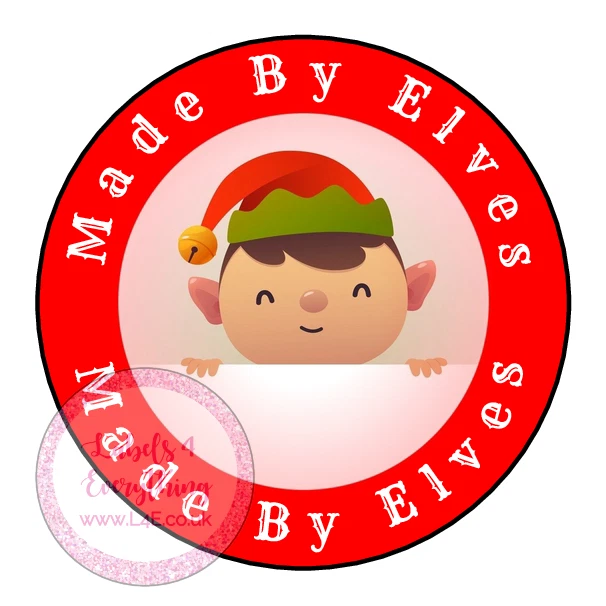 Made By Elves Stickers Labels Present Tags Gift Children Christmas Wrapping - Image 1 of 1