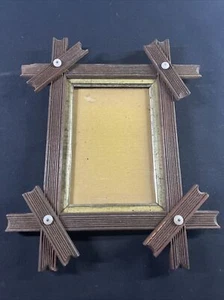 Antiker Americana Folk Tramp Art Holz Bilderrahmen 1871 ? selten - Bild 1 von 10