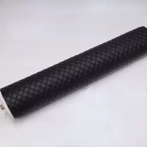 Thick PU Leather Fabric Diamond Check Foam Backing Quilted for Vehicle Interior - Picture 1 of 20