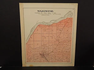 Wisconsin, mappa della contea di Dane, 1899 O2#15 Mazomanie Township - Foto 1 di 1