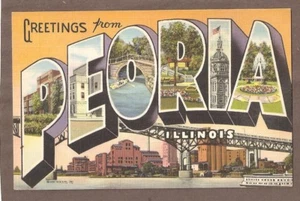 ALTE POSTKARTE UNGELAUFEN GROSSBRIEF PEORIA ILLINOIS - Bild 1 von 1