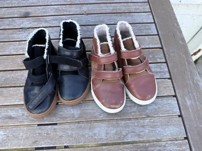 LOT OF 2  UGG Rennon II Style Boots Toddler Size 10 Black/BROWN Hightop S1 - Image 1 of 4
