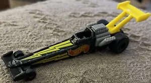 1993 Hot Wheels Lightning Bolt Drag Racer Dragster amarillo negro alerón - Imagen 1 de 6