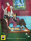 1959 PEPSI COLA SODA POP Large Vintage Print Ad 1950s Era Scene Backgammon