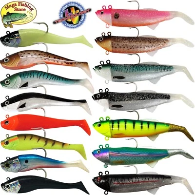 MF Norwegen UV Shad Meeresköder 300g / 440g - Gummifisch + Jigkopf Dorsch Köder - Bild 1 von 3