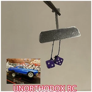 Redcat Sixty four Impala Jevries Rc Lowrider mirror W/Hanging Dice Purple - Picture 1 of 2