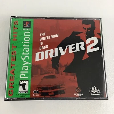 Playstation Greatest Hits Driver 2 Video Game 2 Disc Set Wheelman Vintage 2000 - Image 1 of 4