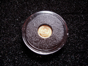 MONARCH PRECIOUS METALS 1/4 GRAM 24 KT 9999 FINE GOLD  HORSE SHOE ROUND COIN