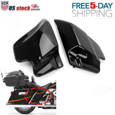 生动黑色侧盖面板适用于 Harley Touring Electra Street Road Glide 97-07 — 第 1/4 张图片