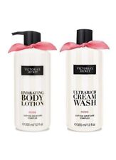 TWO💝NEW💝Victoria’s Secret Cotton Moisture Complex ROSE Body Lotion+Cream Wash