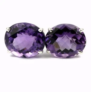 925 Sterling Silber Ohrstecker, Amethyst, SE102 - Bild 1 von 6