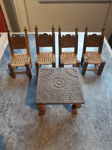 vintage BRETON - DOLLS TABLE & CHAIRS - Picture 1 of 9