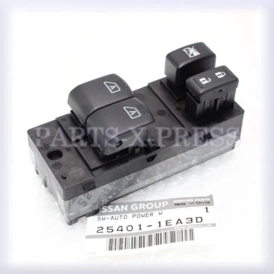 OEM NUEVO NISSAN 2009-2020 370Z CUPÉ PUERTA DELANTERA IZQUIERDA INTERRUPTOR CONJUNTO NEGRO Foto 1 de 4