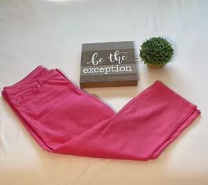 Vintage America Boho Cropped Jeans Women's Size 14 Pink - Picture 1 of 4