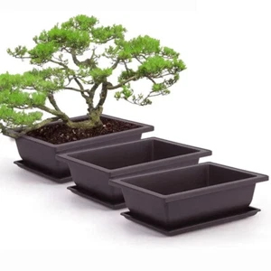 Flower Pot Plastic Balcony Square Pots Flower Bonsai Bowl Nursery Basin Plastic - Picture 1 of 16