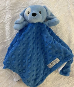 Kids Preferred Puppy Dog Baby Blanket Blue Textured Plush Security Lovey Minky - Picture 1 of 9