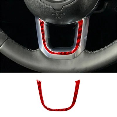 Cubierta de barbilla de volante de fibra de carbono roja para Jeep Wrangler JL Gladiator Foto 1 de 4