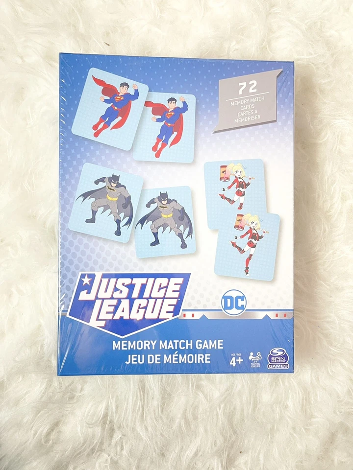 Justice League Memory Match Card Game DC Ages 4+ Batman Superman NEW SEALED  - Image 1 of 1