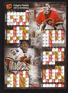 Calendario magnético Calgary Flames Mikka Kiprusof Henrik Karlsson 2011-12 - Imagen 1 de 1