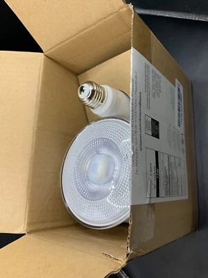 2 Pack 120W LED Light Bulb Dusk to Dawn Sensor Non-Dimmable 10K Hour Life PAR38 - Image 1 of 3