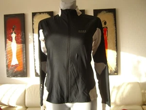 Gore Running Wear Jacke Windstopper Softshell Damen schwarz weiß Gr. 40 L Neu - Bild 1 von 3
