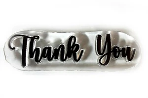 Thank You- Clear Rubber Stamp UN mounted - Picture 1 of 1