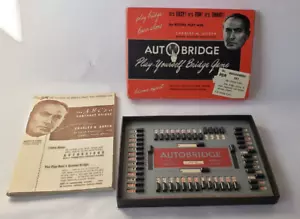 Gioco vintage Autobridge Play Yourself Bridge scatola originale con documenti gioco ~ anni '50 - Foto 1 di 4