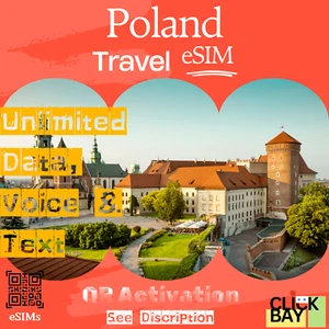 Esim, Pologne Travel eSIM, 35 Go de données Internet + appels et SMS illimités pendant 30 jours - Photo 1 sur 7