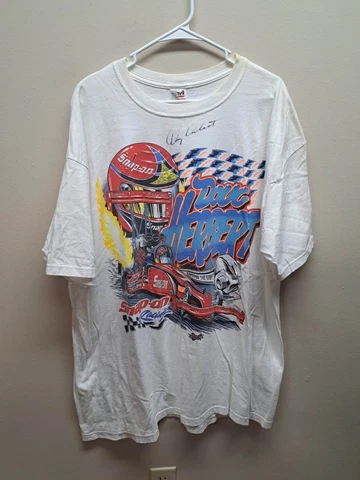 Vintage NHRA 2002 Doug Herbert Autographed Men's T-Shirt XXL Cover