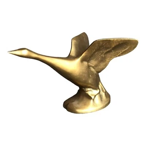 Vintage Brass Goose Taking Flight Flying Figure Art Deco - Picture 1 of 7