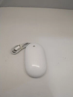 Apple A1152 USB Wired Mighty Mouse Optical Mouse White Tested Genuine - Image 1 of 2