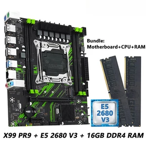 Kit de placa base X99 con CPU Intel Xeon E5 2680 V3 + RDA4 8 GB x 2133 MHz 2 canales - Imagen 1 de 18
