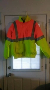 DSP Dicke Safety Jacket inslate #j3200 ANSI Class 2-3 size  yellow orange - Picture 1 of 6