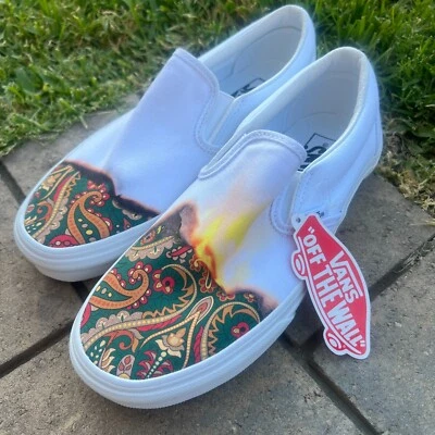 VANS Zapatos Unisex Clásicos Sin Cordones Big Reveal Zapato de Patinaje Blanco Paisley Tenis Foto 1 de 4