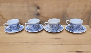 4 Enoch Wedgwood & Co Countryside Tea Cups & Saucers. No Chips, Crack Or Scrathe - Picture 1 of 12