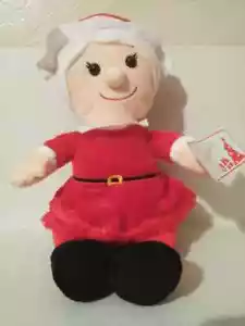 NEW 11" CHRISTMAS NAVIDAD RED MRS. CLAUS PAPA NOEL HAPPY HOLIDAYS PLUSH TOY NWT - Picture 1 of 3
