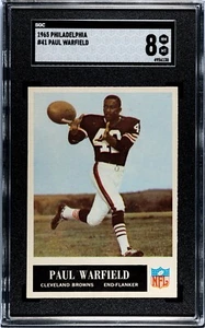 Paul Warfield, Rookie Card, 1965 Philadelphia #41, HOF - SGC 8 - NM-MT - Picture 1 of 2