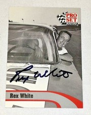 Rex White 1992 PRO SET LEGENDS VINTAGE WINSTON CUP NASCAR HOF autographed card