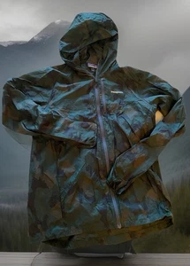Patagonia Houdini Jacke Herren Small grün Camouflage Kapuze Windbreaker leicht - Bild 1 von 8
