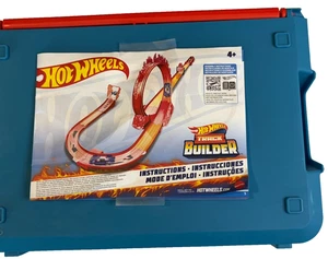 Hot Wheels Track Builder Storage Case Stunt Loop Set Blue Red New Sealed Complet - Picture 1 of 5