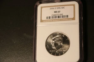 2006-D NGC MS67 Satin Kennedy Half Dollar High Grade MS67 - Bild 1 von 2