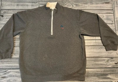 Big Dogs 1/4 Zip Sweater Mens Size XL Beige Palm Logo Soft Cotton Poly Vtg / Y2k - Image 1 of 4