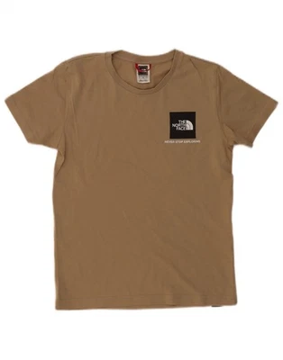 THE NORTH FACE Boys Graphic T-Shirt Top 11-12 Years Large Beige Cotton CA14 - Image 1 of 4