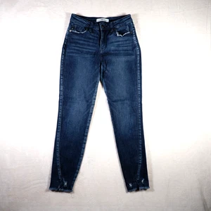 KanCan Skinny dunkle Waschung Fransensaum Damen blau Jeans Gr. 5 - Bild 1 von 16