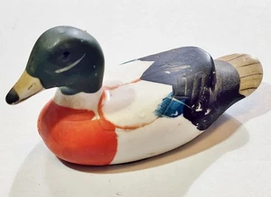 Vintage Hand-Painted Ceramic Duck Figurine 4 Inches Multicolor Decor Collectible - Picture 1 of 3