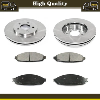 pastilhas de rotores de disco dianteiro compatível com 2003 2004 2005 2006 2007 2008 Ford Crown Victoria - Imagem 1 de 4