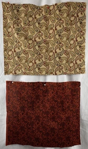 Lot of 2 FQs Floral Paisley 100% Cotton Quilt Shop Fabric Hoffman 2 Fat Quarters - Picture 1 of 10