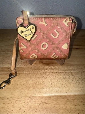 DOONEY & BOURKE HEART PRETTY &  PINK ID WALLET POUCH - Image 1 of 4