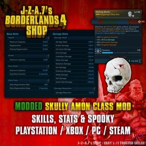 Borderlands 4✨ MODDED CRAZY SKULLY AMON CLASS MOD BL4 ✅PC-PS-XBOX✨ - Picture 1 of 5